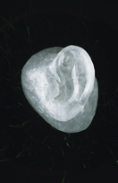 Cast glass ear objects